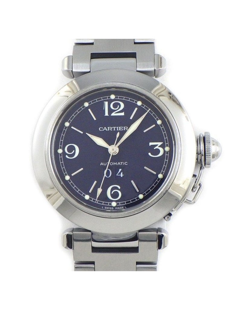 Cartier Watch Pasha C Big Date Blue Dial Luminous Hand Index Ss Automatic